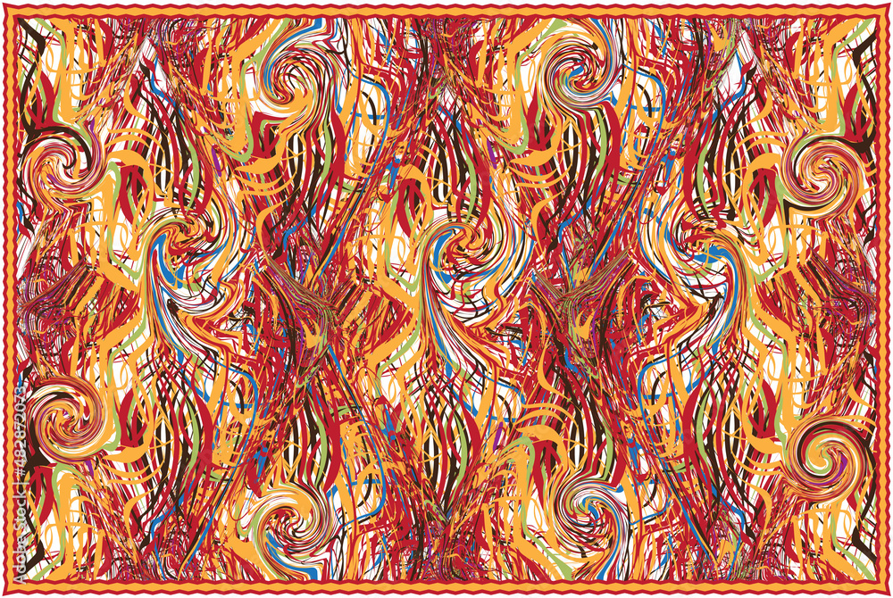 Rectangular tapestry with colorful grunge striped and swirl pattern isolated on white Rectangular tapestry with colorful grunge striped and swirl pattern isolated on white