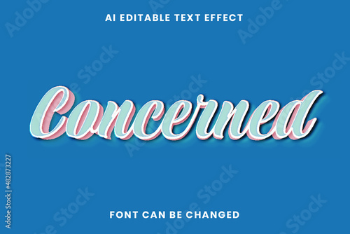 Concerned Text Effect