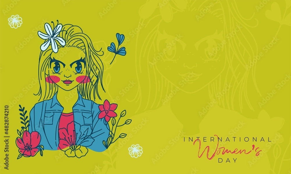 International women's day hand drawn illustration