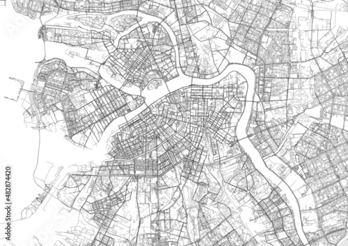 Fotografie, Obraz Urban vector city map of St Petersburg, Russia