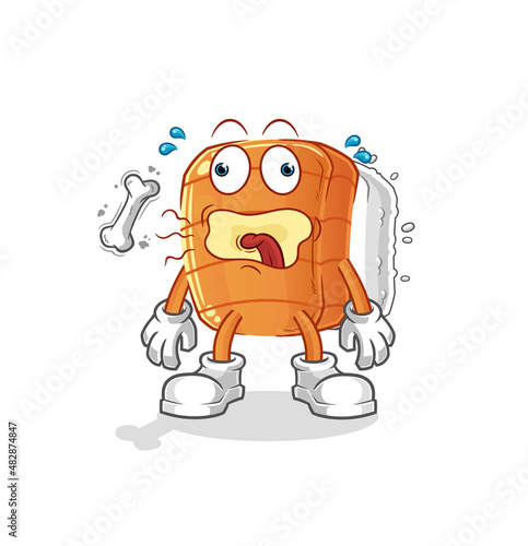 sushi burp mascot. cartoon vector