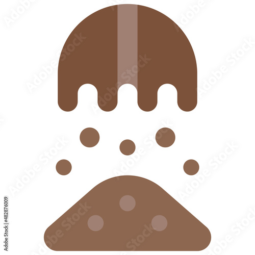 ground coffee flat icon