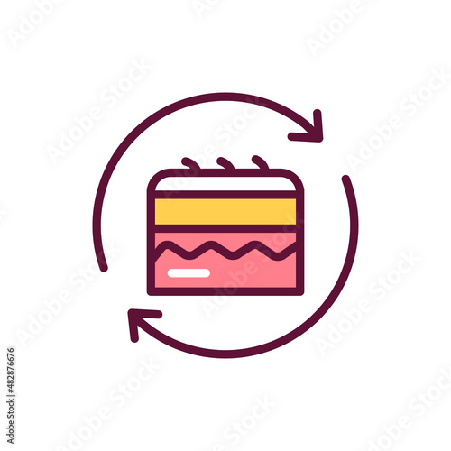 Skin layer transplant line icon. Isolated vector element.