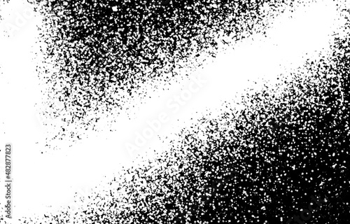 Wallpaper Mural Grunge black and white pattern. Monochrome particles abstract texture. Background of cracks, scuffs, chips, stains, ink spots, lines. Dark design background surface. Torontodigital.ca