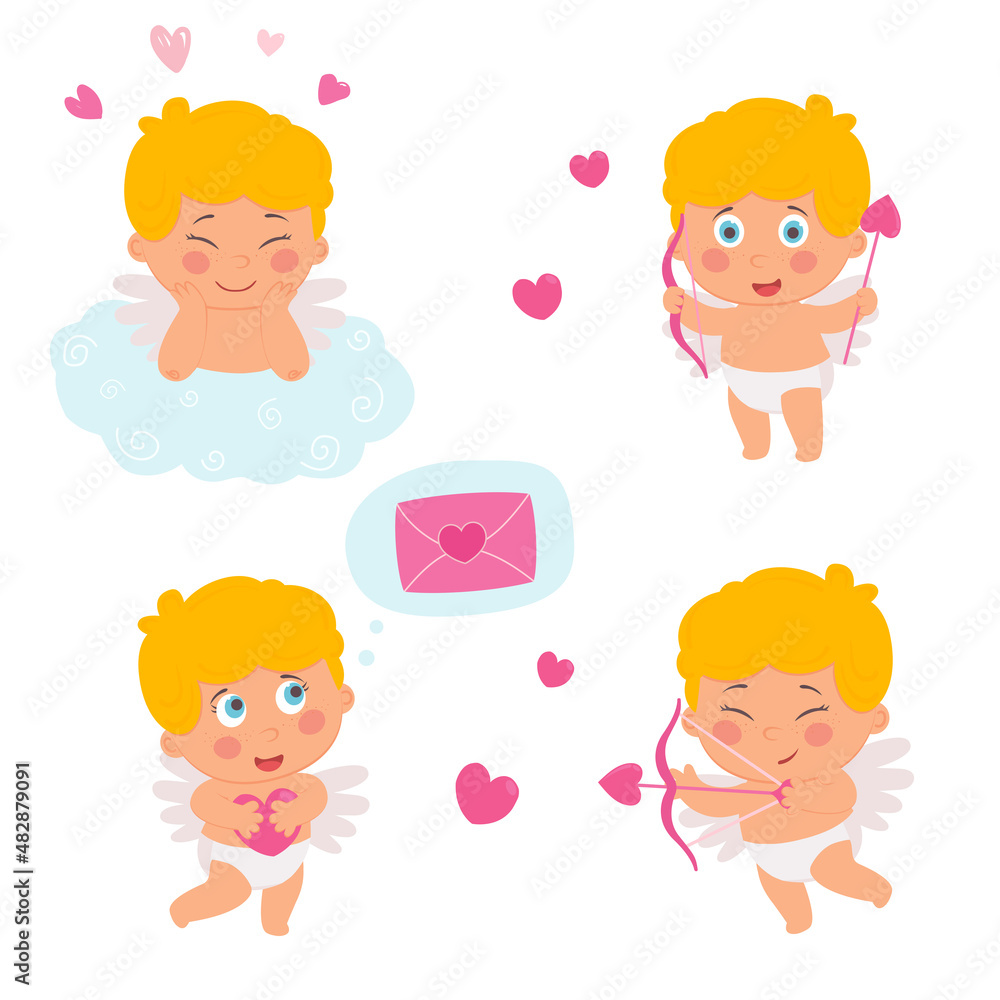 Cute cupid. Valentine's Day. Cute cupid. Valentine's Day.