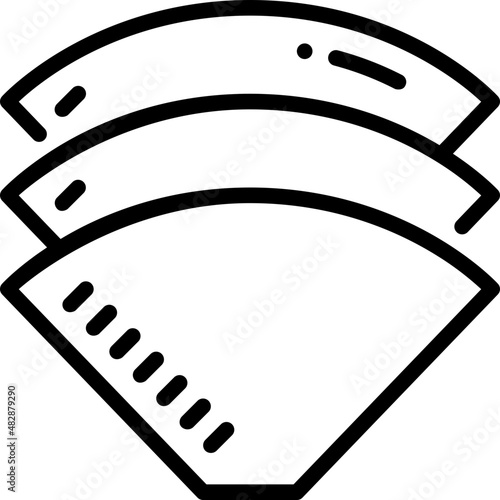 coffee filter line icon