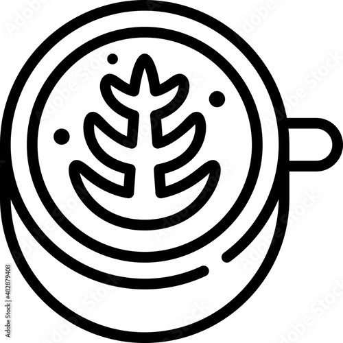 latte art line icon