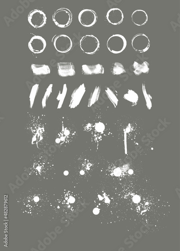 Set macchie schizzi sporco aloni splatter