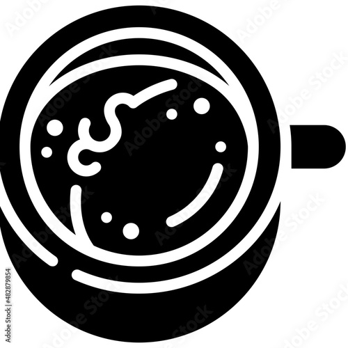 black coffee solid icon