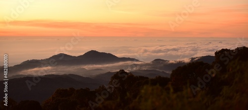 view of before the sunrise on the moutain