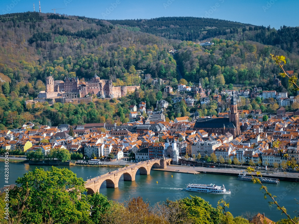 View over the old city of Heidelberg
