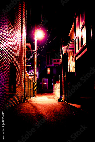 Photography street in night
