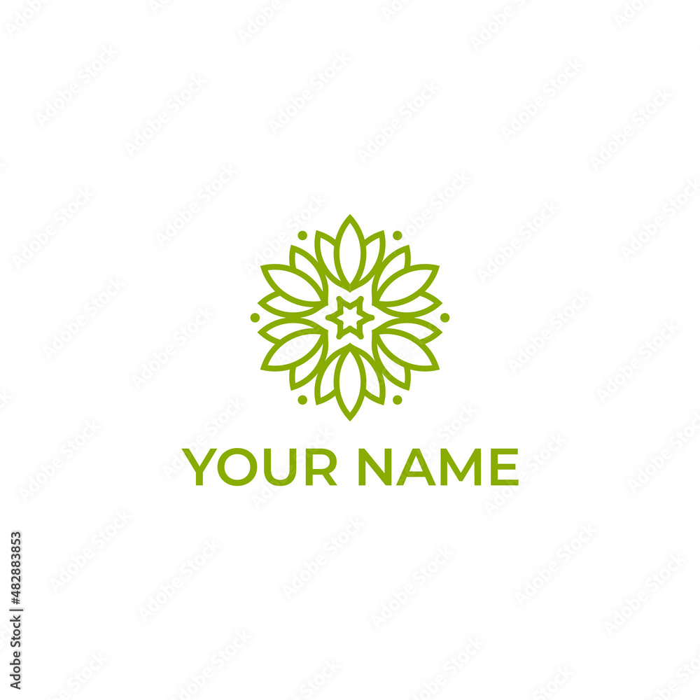 flower logo design vector template flower logo design vector template