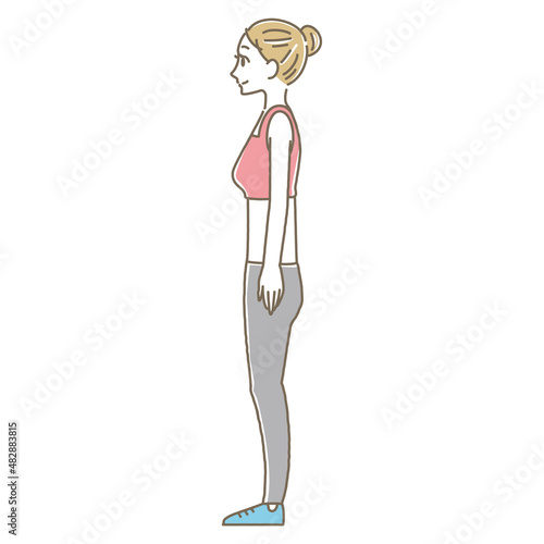 ぽっこりお腹　下腹ダイエット　イラスト
