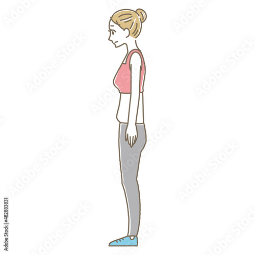 ぽっこりお腹　下腹ダイエット　イラスト