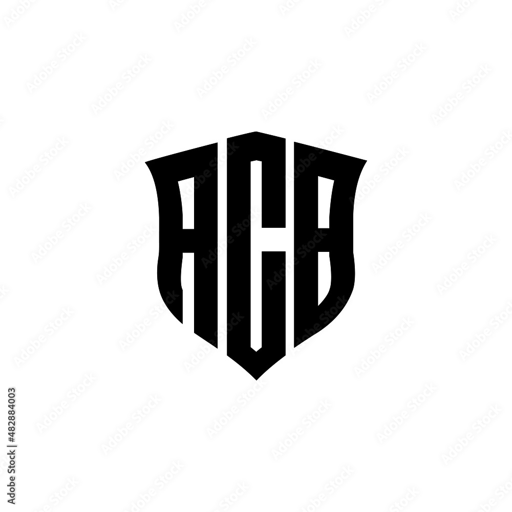 ACB letter logo design with white background in illustrator, vector ...