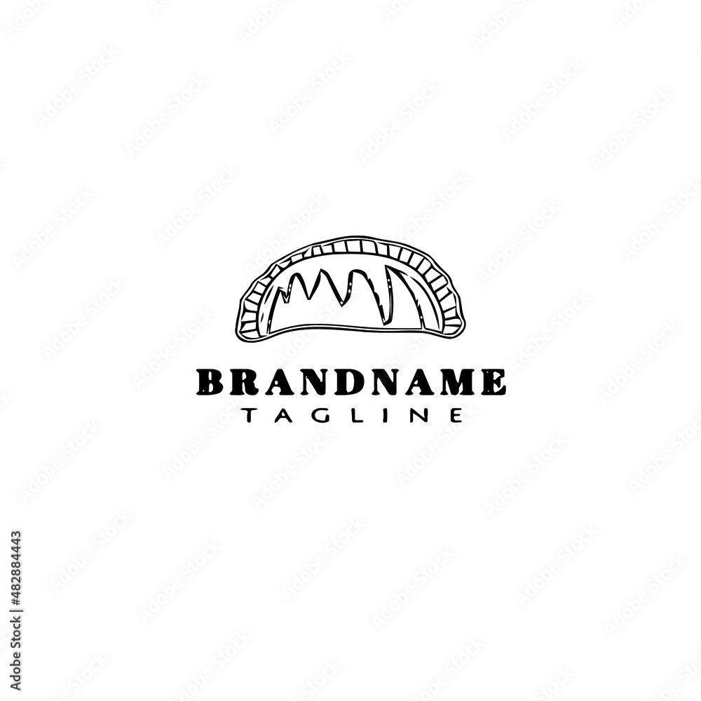 empanadas food logo cartoon icon design template black isolated vector illustration empanadas food logo cartoon icon design template black isolated vector illustration