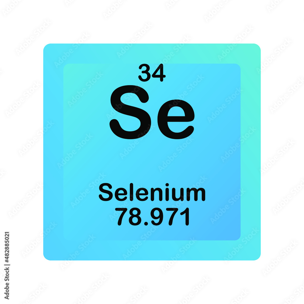 Selenium Se Chemical Element vector illustration diagram, with atomic number and mass. Simple flat dark gradient design for education, lab, science class. Selenium Se Chemical Element vector illustration diagram, with atomic number and mass. Simple flat dark gradient design for education, lab, science class.