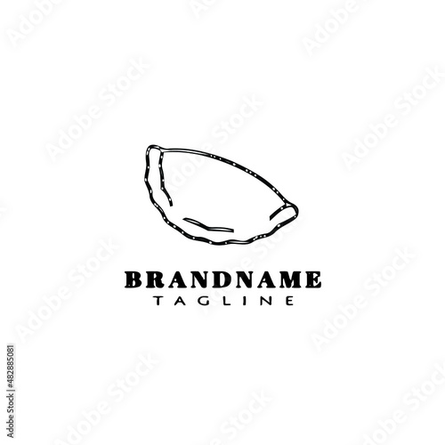 empanadas food logo cartoon icon design template black isolated vector illustration