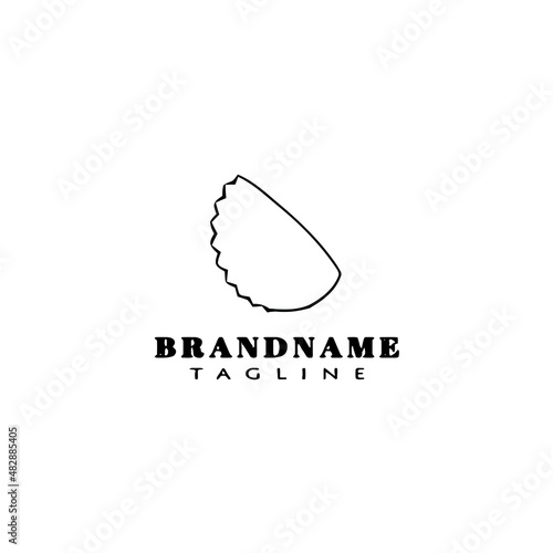 empanadas food logo cartoon icon design template black isolated vector illustration