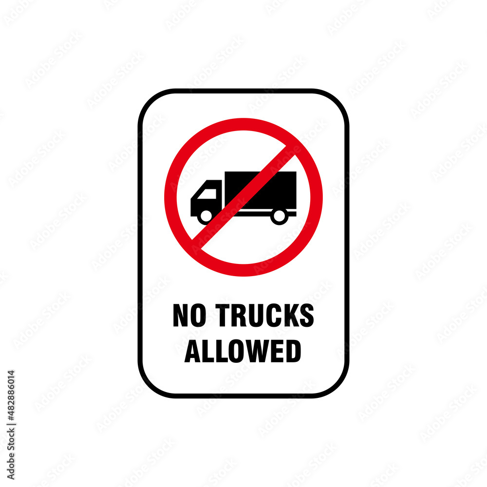 no trucks allowed illustration sign vector no trucks allowed illustration sign vector