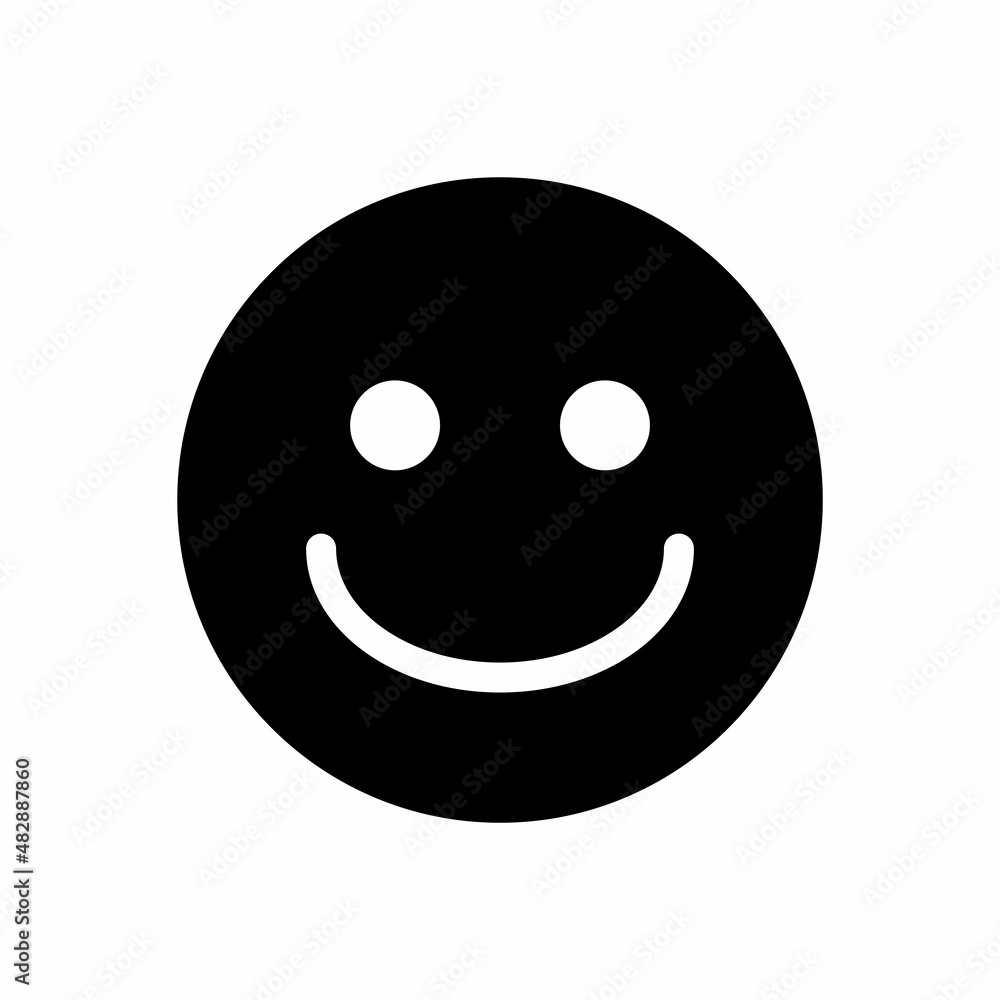 Fototapeta premium Smile Emoticon Design Vector Logo Template Illustration Sign And Symbol