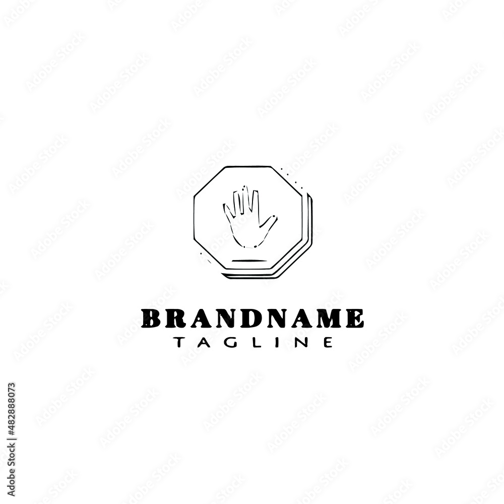 stop hand logo icon design template vector illustration stop hand logo icon design template vector illustration