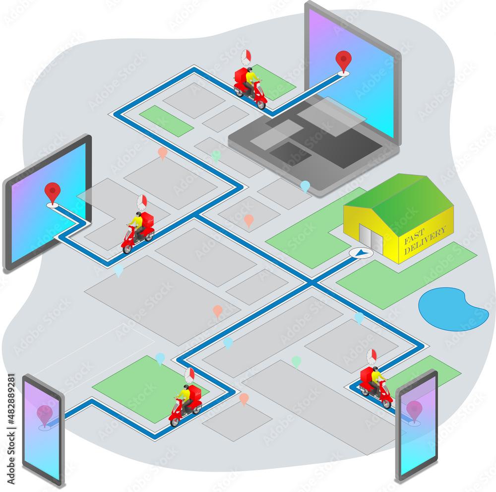 Obraz premium Fast delivery