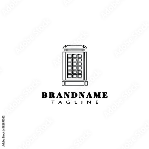 Obraz na plátně British police box or public call logo icon design template vector