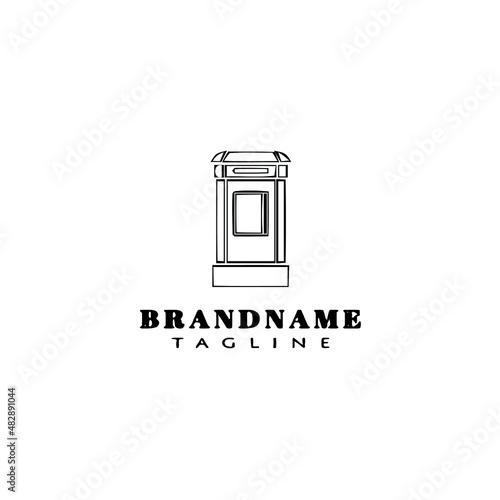 Obraz na plátně British police box or public call logo icon design template cute illustration