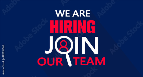 we are hiring, choosing the talented person for hiring, vector illustration