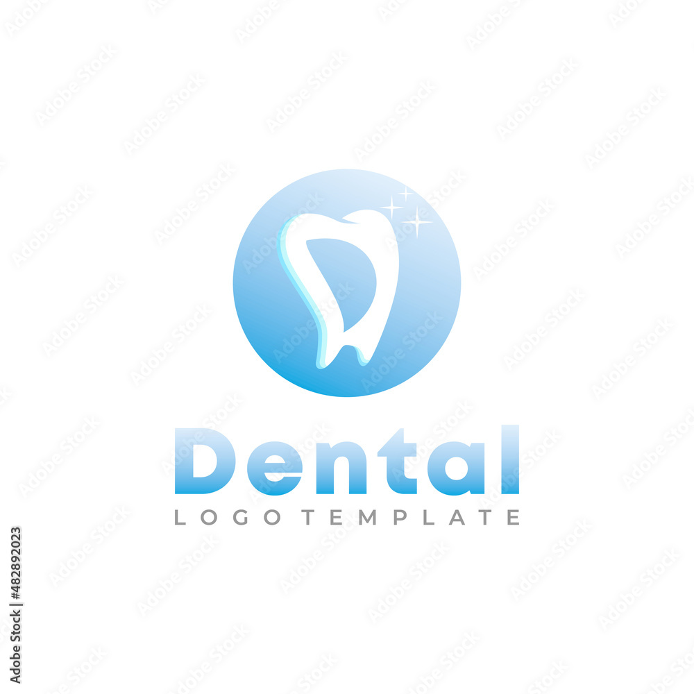 Letter D Tooth for Dental Dentist logo design Letter D Tooth for Dental Dentist logo design