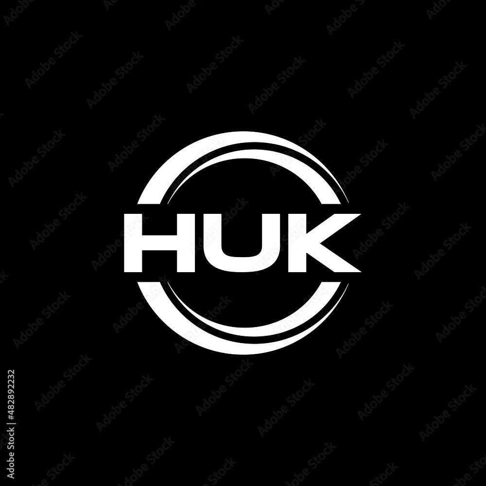HUK letter logo design with black background in illustrator, vector logo modern alphabet font overlap style. calligraphy designs for logo, Poster, Invitation, etc. HUK letter logo design with black background in illustrator, vector logo modern alphabet font overlap style. calligraphy designs for logo, Poster, Invitation, etc.