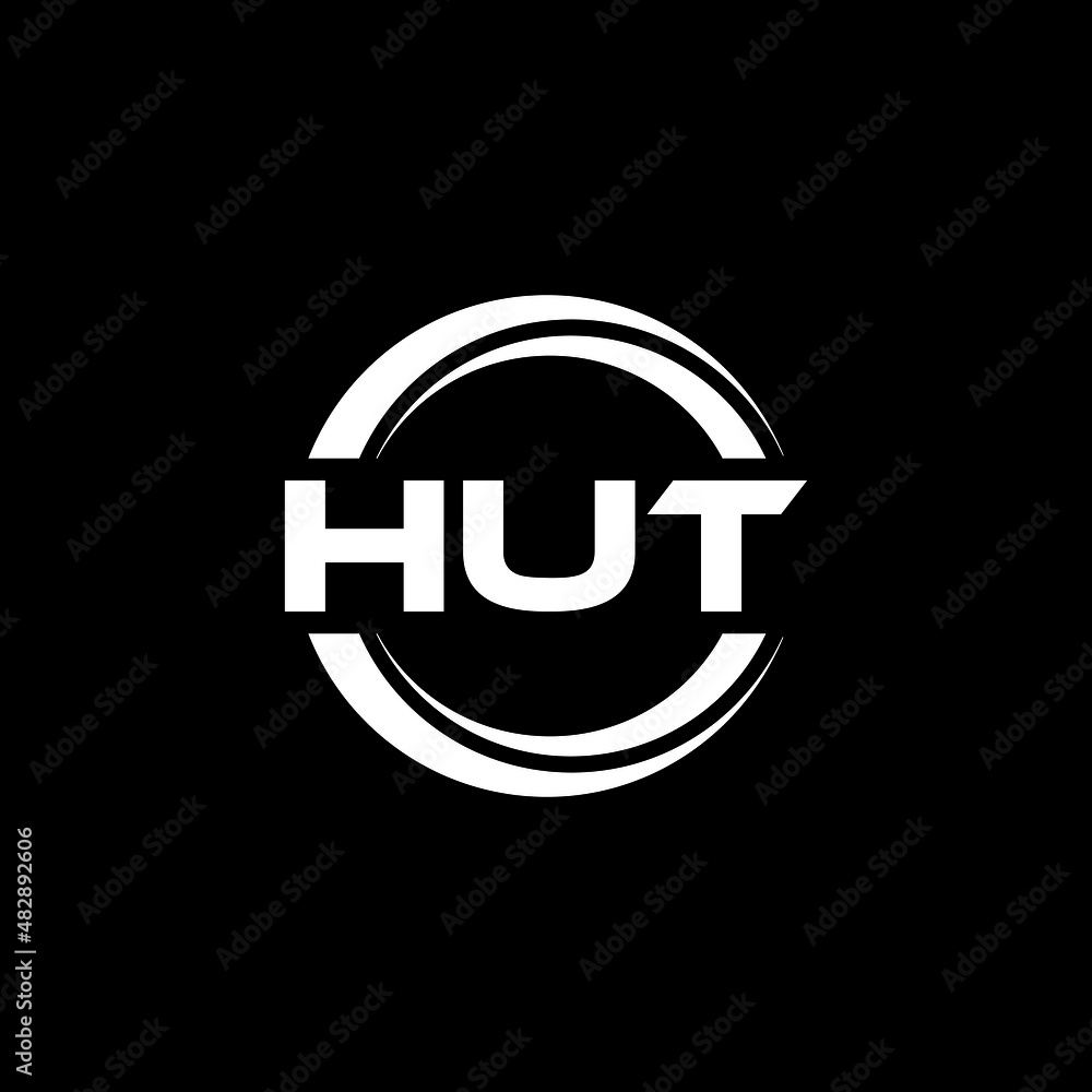 HUT letter logo design with black background in illustrator, vector logo modern alphabet font overlap style. calligraphy designs for logo, Poster, Invitation, etc. HUT letter logo design with black background in illustrator, vector logo modern alphabet font overlap style. calligraphy designs for logo, Poster, Invitation, etc.
