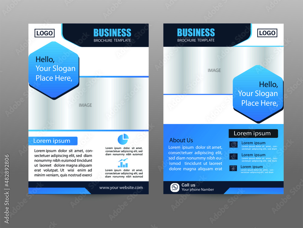 Business abstract vector template. Brochure design, cover modern layout, annual report, poster, flyer in A4.