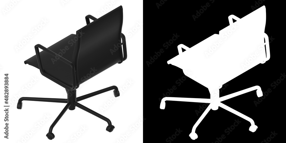 3D rendering illustration of an office chair 3D rendering illustration of an office chair