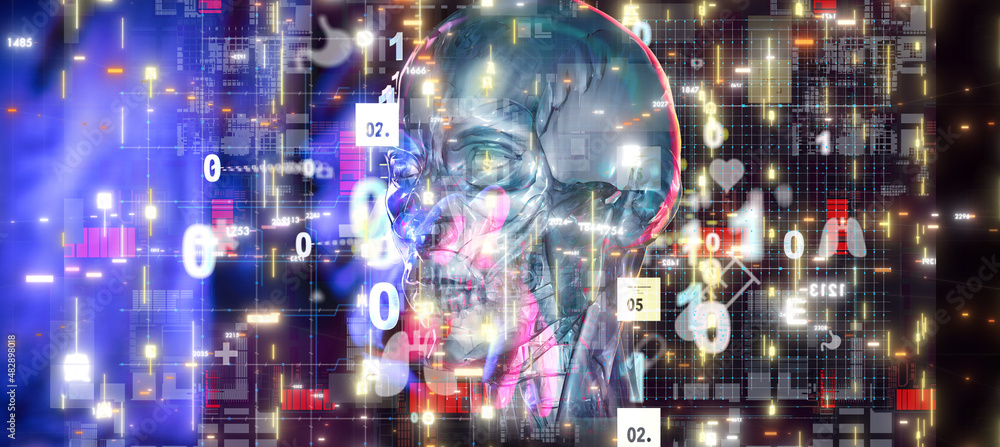 digital medical futuristic interface 3D rendering digital medical futuristic interface 3D rendering