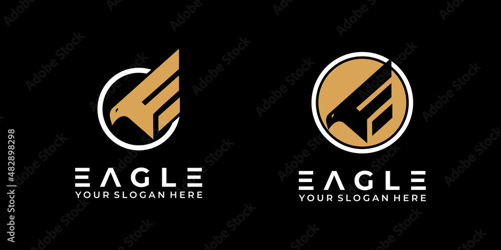 Eagle logo design esport logo vector 