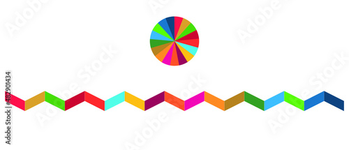Sustainable Development Goals, Agenda 2030. Design elements in SDG colors. Vector illustration EPS 10, isolated and editable 