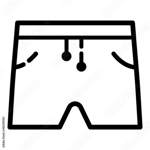 Swimming Trunks Flat Icon Isolated On White Background