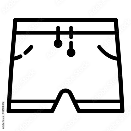 Swimming Trunks Flat Icon Isolated On White Background