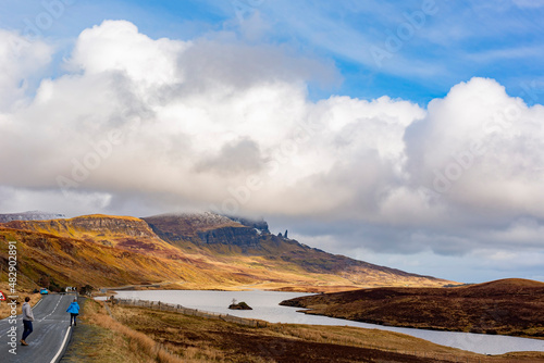 Sunny view of the Old Man of Storr