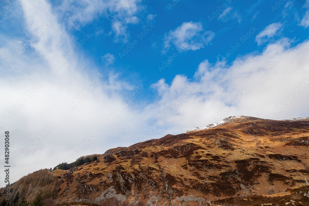 Obraz premium Sunny view of rural landscape