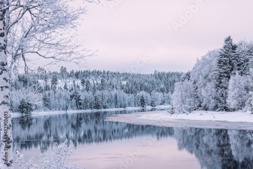 winter river sweden