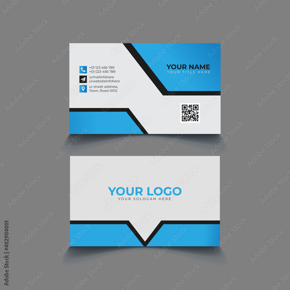 Unique modern business card design template vector Unique modern business card design template vector