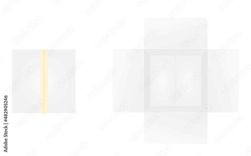 Open and closed cardboard box. vector illustration Open and closed cardboard box. vector illustration