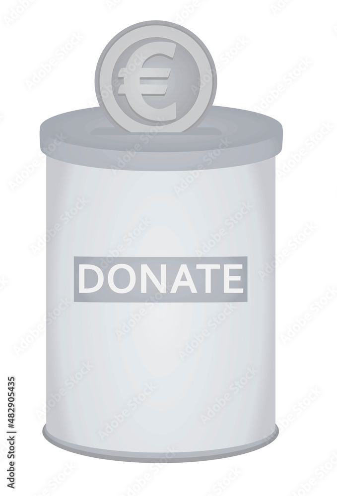 Donation box container. vector illustration Donation box container. vector illustration