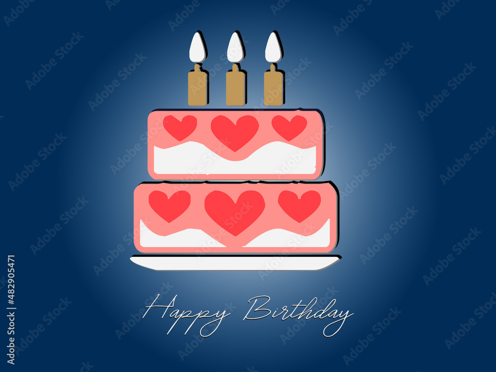 Happy birthday greeting card with lettering design Happy birthday greeting card with lettering design