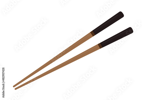 Chopsticks vector. chopsticks white background. wallpaper. free space for text.