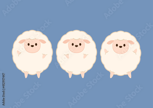 Sheep cartoon. Sheep character design.